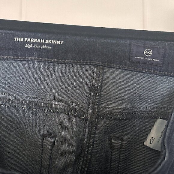 AG Adriano Goldschmied The Farrah Skinny Jeans - High-Rise, Dark Wash, Size 26R - Picture 3 of 4